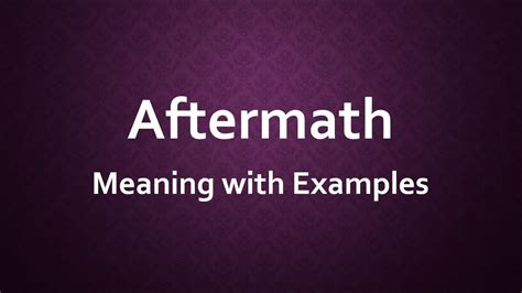 aftermath meaning in punjabi